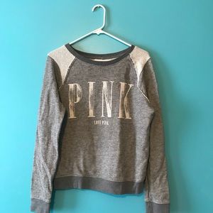 PINK Victoria's Secret Sweaters - Vintage VS Pink Gray Sweater PINK Victoria's Secret Sweaters - Vintage VS Pink Gray Sweater